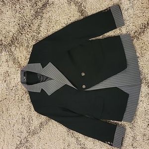 Solid and pinstripe fashion suit jacket blazer